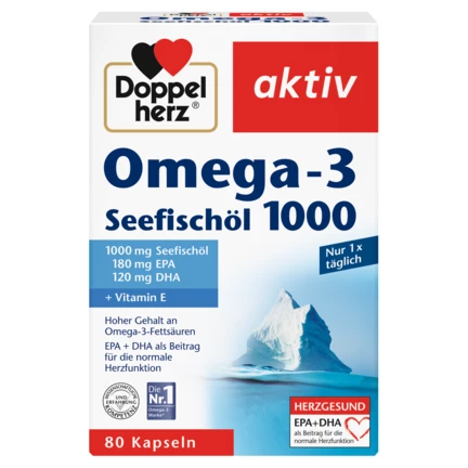 Doppelherz aktiv Omega-3 Tengeri Halolaj 1000  Elölnézet
