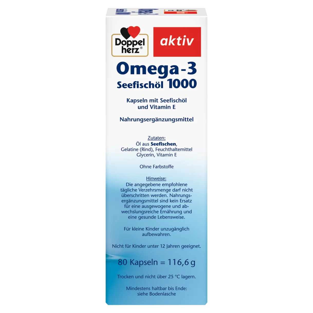 Doppelherz aktiv Omega-3 Tengeri Halolaj 1000  Jobb oldali nézet